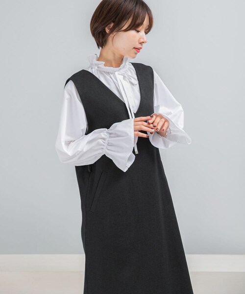 URBAN RESEARCH ROSSO（アーバンリサーチロッソ）の「フリルカラーブラウス（シャツ/ブラウス・レディース・WHITE/BABY PINK/D/BROWN・Free）」の5枚目の写真