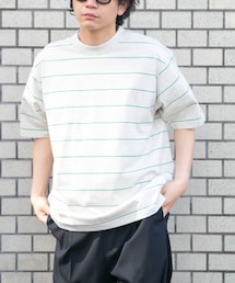 FORK&SPOON | FORK&SPOON　プレーティングボーダーショートスリーブTシャツ(Tシャツ/カットソー)