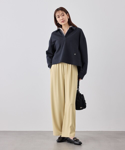 ROPE' PICNIC（ロペピクニック）の「スキッパースウェット（スウェット・レディース・ライトグレー/ホワイト/ネイビー/クリーム系・F）」の17枚目の写真