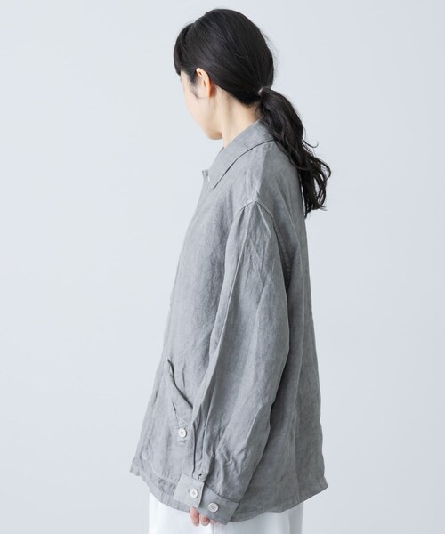 かぐれ（カグレ）の「MITTAN　和紙大麻ジャケット(ベンガラ染)（シャツ/ブラウス・レディース・ベンガラ白/松煙・2）」の20枚目の写真