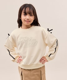 ROPE' PICNIC（ロペピクニック）の「【KIDS/キッズ】【FILA/フィラ別注】ラインストーンロゴ裏毛プルオーバー（スウェット・キッズ）」