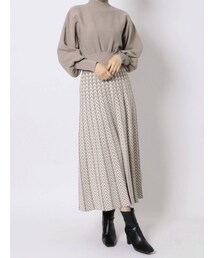 LAGUNAMOON | ミックスカラーヘリンボーンニットワンピース(ワンピース)