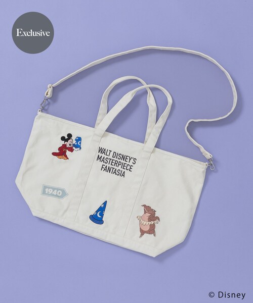 URBAN RESEARCH(アーバンリサーチ)の「別注/Disney/キャンバスバッグ(トートバッグ・レディース・NATURAL/NAVY・Free)」の3枚目の写真