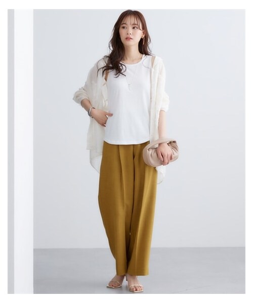 nissen（ニッセン）の「大きいサイズ　タンクトップ　miclat（キャミソール・レディース・グレージュ/黒/キャメルオレンジ/オフホワイト・L/LL/3L/4L/5L/6L/8L/10L）」の13枚目の写真