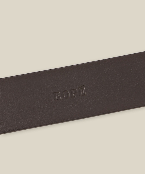 ROPE'（ロペ）の「シグネットバックルレザーワイドベルト（ベルト・レディース・ブラック/ダークブラウン・F）」の11枚目の写真