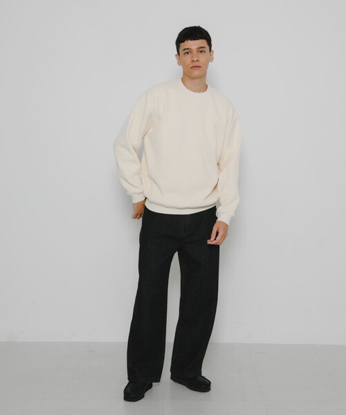 URBAN RESEARCH Sonny Label（アーバンリサーチサニーレーベル）の「裏起毛ワッフルリラックスフィットプルオーバー（Tシャツ/カットソー・メンズ・オフ/チャコール/カーキ・M/L/XL）」の10枚目の写真