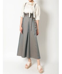 MERCURYDUO | シャンブレーハイウエストタックスカート(スカート)