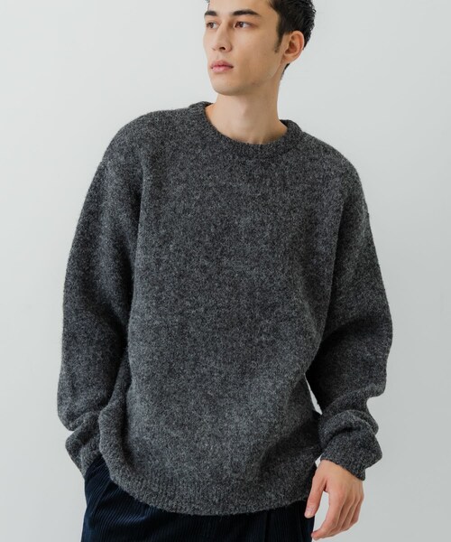 URBAN RESEARCH（アーバンリサーチ）の「W face Knit Pullover（ニット/セーター・メンズ・BLUE/CHARCOAL/BROWN/BLACK・M/L）」の14枚目の写真