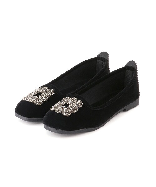 ADAM ET ROPE'(アダムエロペ)の「【MALUS(マリュス)】Velvet bijou shoes / ベルベットビジューパンプス(パンプス・レディース・ブラック・36/37/38/39)」の19枚目の写真