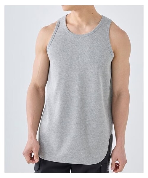 nissen（ニッセン）の「ワッフルタンクトップ（タンクトップ・メンズ・オフホワイト/杢グレー/黒・M/L/LL/3L/4L/5L/6L/8L/10L）」の22枚目の写真