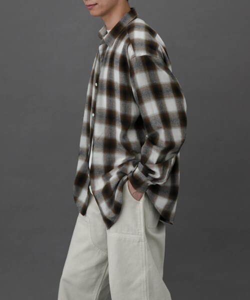 URBAN RESEARCH DOORS(アーバンリサーチドアーズ)の「FORK&SPOON ネルチェックシャツ(シャツ/ブラウス・メンズ・NAVY/BROWN/GREEN/IVORY・4/5)」の17枚目の写真