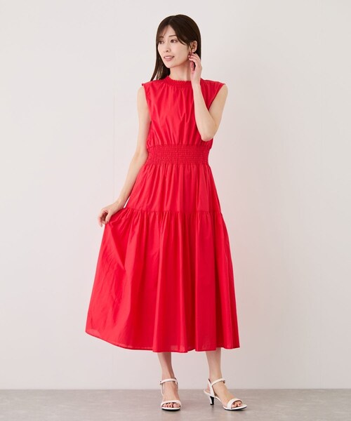 Jayro(ジャイロ)の「ギャザーティアードワンピース(ワンピース・レディース・ブラック/ブルー/レッド・M)」の20枚目の写真
