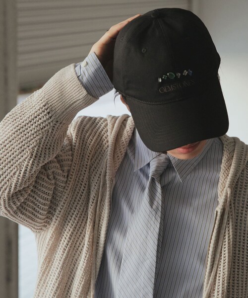 SENSE OF PLACE by URBAN RESEARCH(センスオブプレイスバイアーバンリサーチ)の「Gem Stone Twill Cap(キャップ・メンズ・BLACK/NAVY・one)」の4枚目の写真