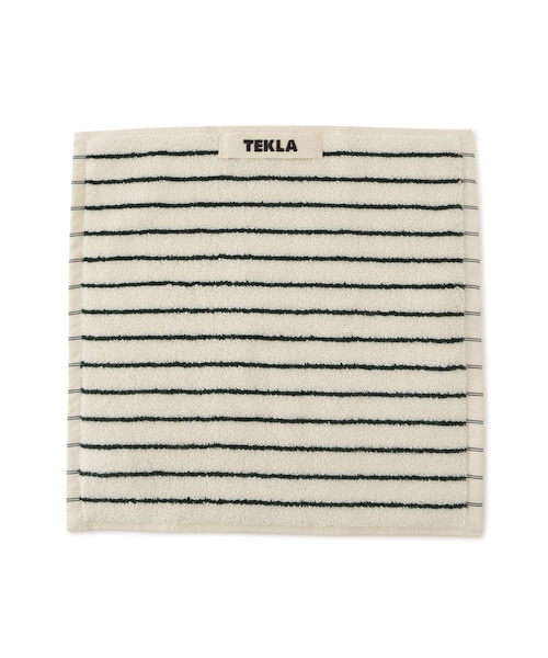 ADAM ET ROPE'(アダムエロペ)の「【J'aDoRe・店舗限定】【TEKLA】Terry Towels Pin Striped (Washcloth)(ハンカチ/ハンドタオル・レディース・グリーン・F)」の2枚目の写真