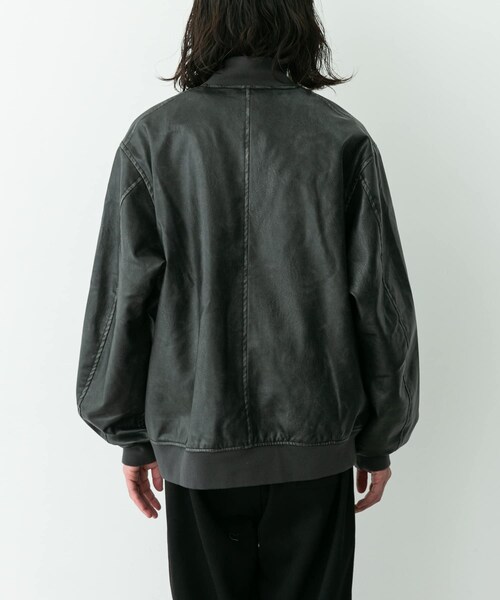 URBAN RESEARCH Sonny Label（アーバンリサーチサニーレーベル）の「ARMY TWILL　VeganLeatherBlouson（その他アウター・メンズ・BLACK/BROWN・M/L）」の5枚目の写真