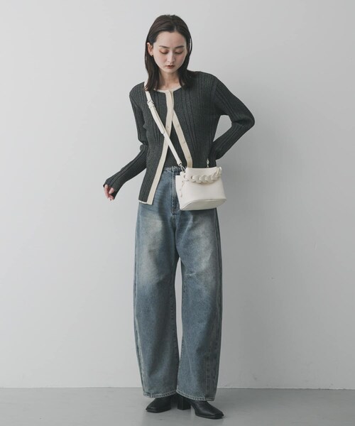 SENSE OF PLACE by URBAN RESEARCH（センスオブプレイスバイアーバンリサーチ）の「チェーンハンドルパフバッグ（ショルダーバッグ・レディース・BLACK/L.BLUE/IVORY・One）」の10枚目の写真