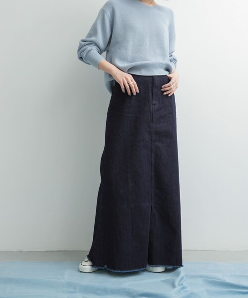 URBAN RESEARCH DOORS（アーバンリサーチドアーズ）の「Denim Flare Skirt（デニムスカート・レディース・ONE WASH/INDIGO・S/M）」の4枚目の写真