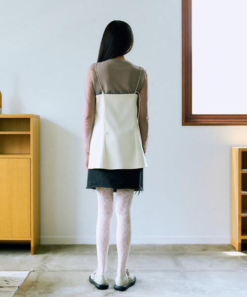 THE GOODLAND MARKET（ザグッドランドマーケット）の「&her　Tack Cami（Tシャツ/カットソー・レディース・WHITE/BLACK/GRAY・one）」の9枚目の写真