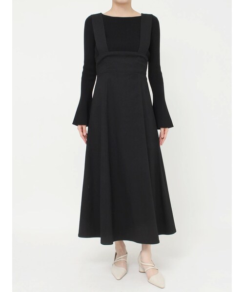 LAGUNAMOON（ラグナムーン）の「ハイウエストジャンパースカート（ジャンパースカート・レディース・チャコールグレー/ブラック/ベージュ・S/M）」の2枚目の写真