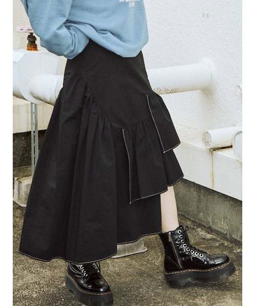 jouetie（ジュエティ）の「タイプライターティアードスカート