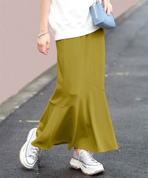 nissen | 大きいサイズ  よく伸びるやわらかマーメイドスカート（ゆったりヒップ）(スカート)