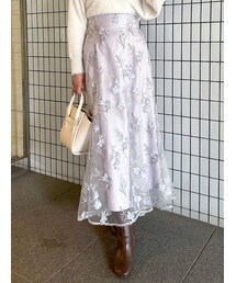 MERCURYDUO | ボタニカル刺繍マーメイドスカート(スカート)