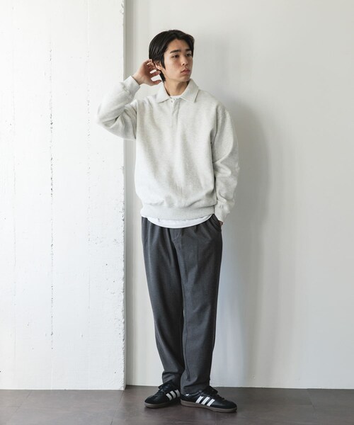 URBAN RESEARCH DOORS(アーバンリサーチドアーズ)の「裏起毛スウェットポロシャツ(スウェット・メンズ・GRAY/NAVY/BLACK・M/L)」の21枚目の写真