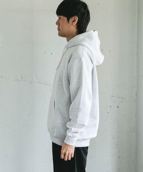 URBAN RESEARCH DOORS(アーバンリサーチドアーズ)の「裏起毛プルオーバーフーディー(パーカー・メンズ・ASH GRAY/TOP CCL・M/L)」の15枚目の写真