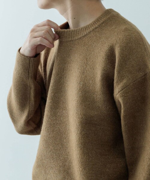 ITEMS URBANRESEARCH（アイテムズ アーバンリサーチ）の「クルーネック メランジニット プルオーバー（ニット/セーター・メンズ・BEG/GRY/CHA/KHK・M/L）」の22枚目の写真