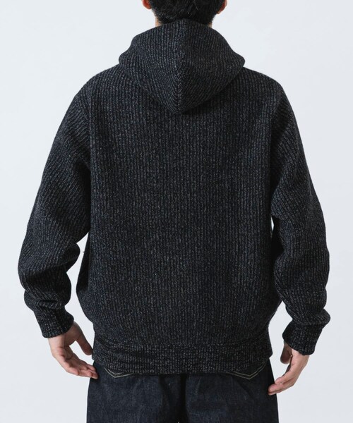 URBAN RESEARCH（アーバンリサーチ）の「The DUFFER N NEPHEWS　KNITTED ZIP UP HOODIE（テーラードジャケット・メンズ・BLACK/BROWN・M）」の4枚目の写真