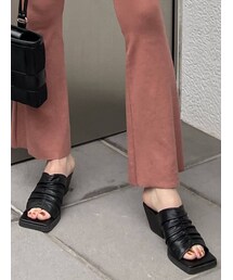 EMODA | シャーリングスクエアサンダル(サンダル)