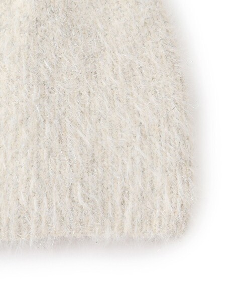 ROPE' PICNIC（ロペピクニック）の「ラメニットワッチ/リンクコーデ（ニットキャップ/ビーニー・レディース・ライトグレー/キナリ・F）」の6枚目の写真