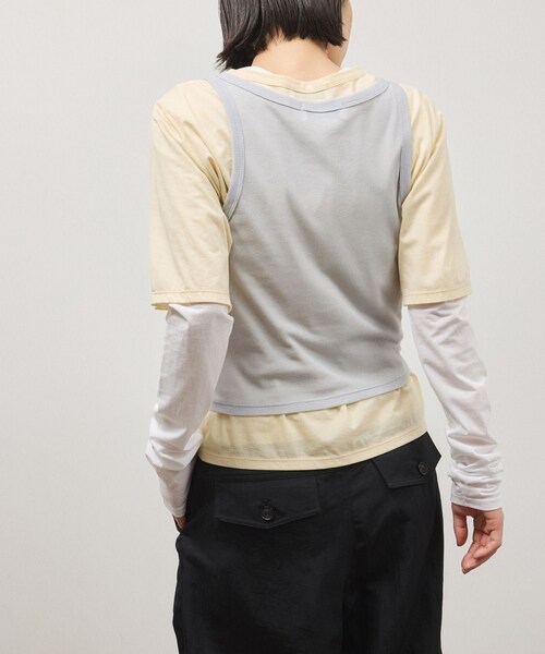 ADAM ET ROPE'(アダムエロペ)の「3レイヤードジャージートップス(Tシャツ/カットソー・レディース・ブラック系/グレー系・F)」の17枚目の写真