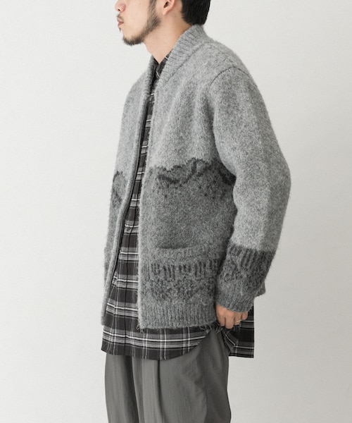EKAL（エカル）の「TATESHINAカウチンニット（カーディガン/ボレロ・メンズ・マウンテン/ディア・M/L）」の7枚目の写真