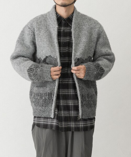 EKAL（エカル）の「TATESHINAカウチンニット（カーディガン/ボレロ・メンズ・マウンテン/ディア・M/L）」の5枚目の写真