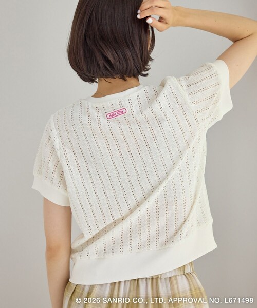 ROPE' PICNIC(ロペピクニック)の「【サンリオキャラクターズ×ROPE' PICNIC】日焼けデザイン 透かしカットソーカーディガン(カーディガン/ボレロ・レディース・ホワイト系/ブルー系/イエロー・F)」の19枚目の写真
