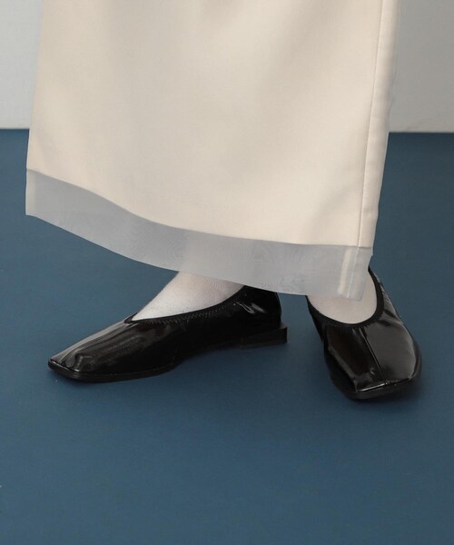 SENSE OF PLACE by URBAN RESEARCH（センスオブプレイスバイアーバンリサーチ）の「スクエアトゥフラットシューズ（バレエシューズ・レディース・GOLD/BLACK/BORDEAUX・S/M/L）」の8枚目の写真