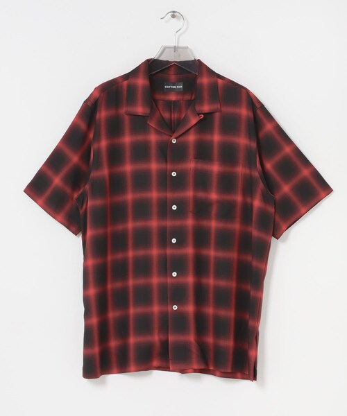 URBAN RESEARCH(アーバンリサーチ)の「COTTON PAN SOHOオンブレシャツショートスリーブ(シャツ/ブラウス・メンズ・GRAY/RED×BLK・2/3)」の2枚目の写真