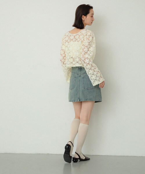 SENSE OF PLACE by URBAN RESEARCH(センスオブプレイスバイアーバンリサーチ)の「ハイソックス(その他・レディース・IVORY/GRAY・One)」の7枚目の写真