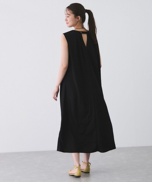 Jayro（ジャイロ）の「リネンライクカノコワンピース（ワンピース・レディース・ブラック/カーキ/ブルー系・M）」の7枚目の写真