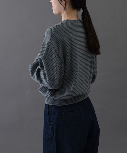 URBAN RESEARCH DOORS(アーバンリサーチドアーズ)の「FORK&SPOON ボーダークルーネックニット(ニット/セーター・レディース・IVOxNVY/GRYxNVY/BRNxBLU・1)」の13枚目の写真