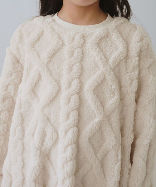 ROPE' PICNIC（ロペピクニック）の「【KIDS/キッズ】ケーブルボアワンピース（ワンピース・キッズ・キナリ/ブラウン・120/130/140/150）」の21枚目の写真