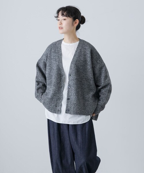 新品未使用　かぐれ　ハミルトンワイドＶネックカーディガン ハミルトンワイドVネックカーディガン