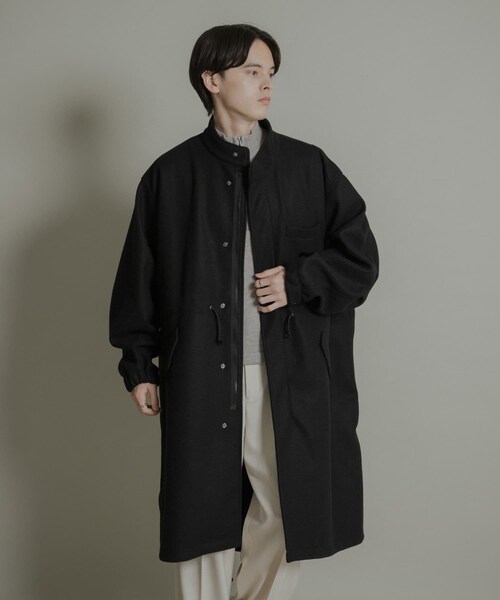 SENSE OF PLACE by URBAN RESEARCH（センスオブプレイスバイアーバンリサーチ）の「『UR TECH』 カットメルトンモッズコート（モッズコート・メンズ・BLACK/KHAKI・M/L）」の8枚目の写真