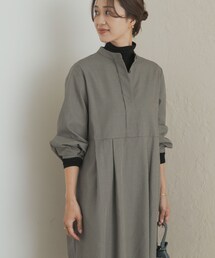 URBAN RESEARCH DOORS | 『UR TECH』チェック柄バルーンスリーブワンピース(ワンピース)