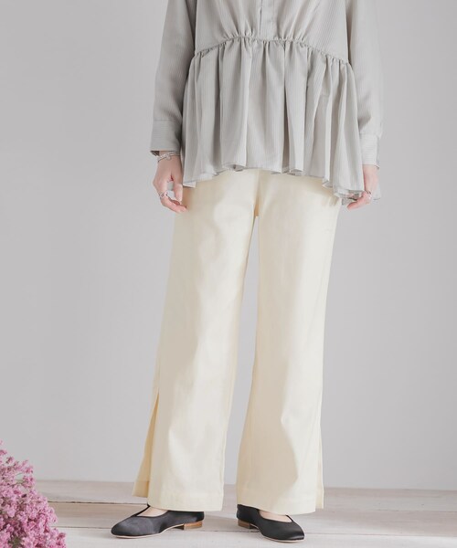 SENSE OF PLACE by URBAN RESEARCH(センスオブプレイスバイアーバンリサーチ)の「スリットワイドパンツ(その他パンツ・レディース・IVORY/GREIGE/BEIGE・S/M)」の11枚目の写真