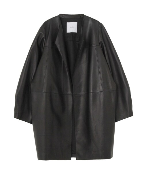 UN3D.(アンスリード)の「LAMB LEATHER COCOON COAT(その他アウター・レディース・ブラック・36/38)」の2枚目の写真