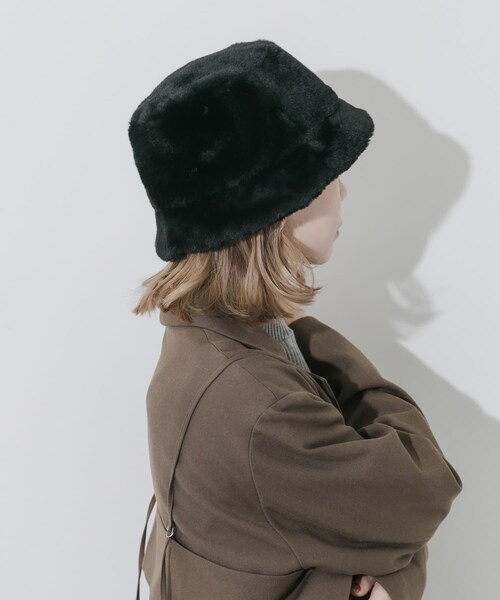 SMELLY（スメリー）の「ファーバケットハット（ハット・レディース・IVO/BLK/BRN・-）」の20枚目の写真