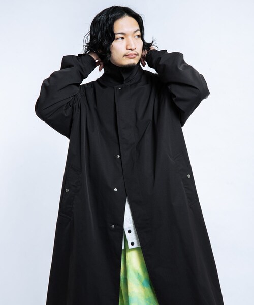 EKAL（エカル）の「SOLOTEXツイルトラベルコート（ステンカラーコート・メンズ・ネイビー/ブラック・M/L）」の12枚目の写真