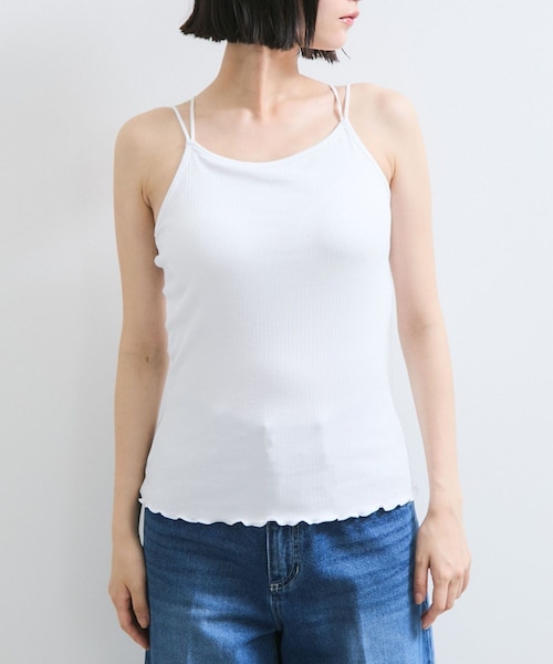 VIS（ビス）の「アメスリカップ付きインナーキャミソール（キャミソール・レディース・ブラック/ホワイト/ダークブラウン・F）」の13枚目の写真